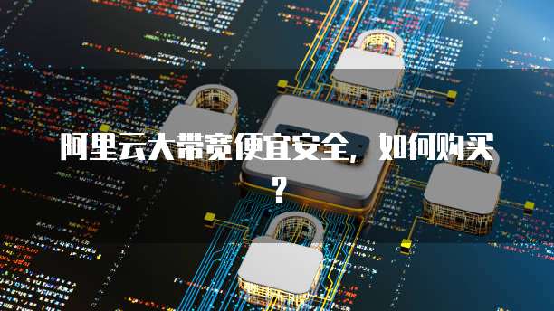 阿里云大带宽便宜安全,如何购买?