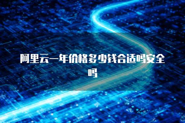 阿里云一年价格多少钱合适吗安全吗