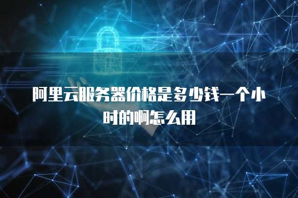 阿里云服务器价格是多少钱一个小时的啊怎么用