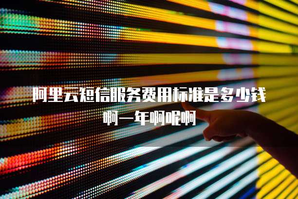阿里云短信服务费用标准是多少钱啊一年啊呢啊