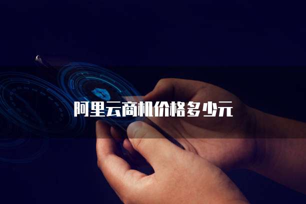 阿里云商机价格多少元