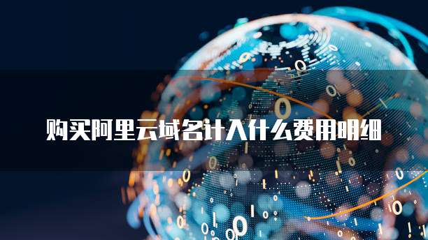 购买阿里云域名计入什么费用明细