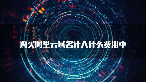 购买阿里云域名计入什么费用中