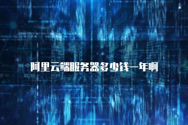 阿里云端服务器多少钱一年啊