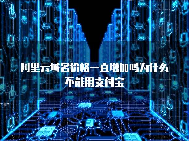 阿里云域名价格一直增加吗为什么不能用支付宝
