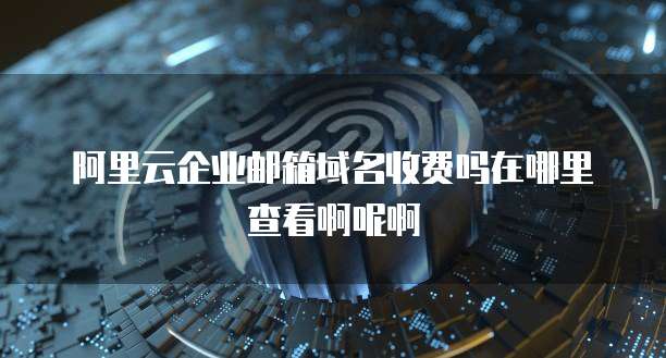 阿里云企业邮箱域名收费吗在哪里查看啊呢啊