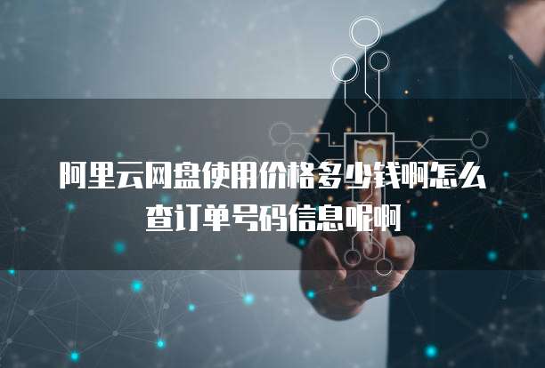 阿里云网盘使用价格多少钱啊怎么查订单号码信息呢啊