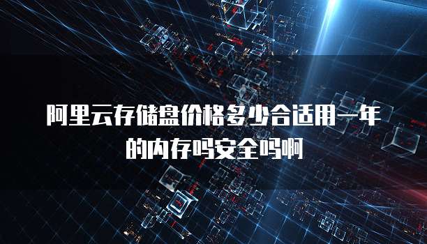阿里云存储盘价格多少合适用一年的内存吗安全吗啊