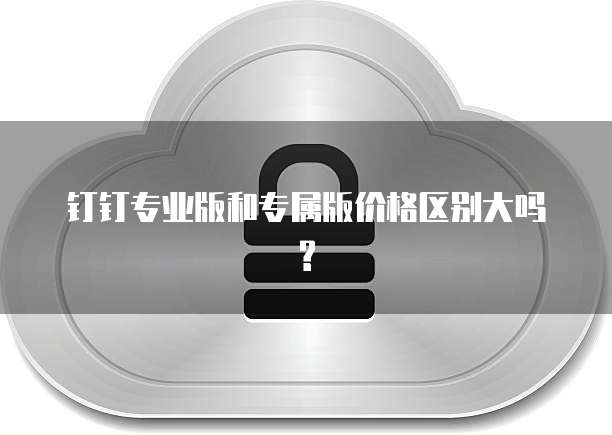 钉钉专业版和专属版价格区别大吗?