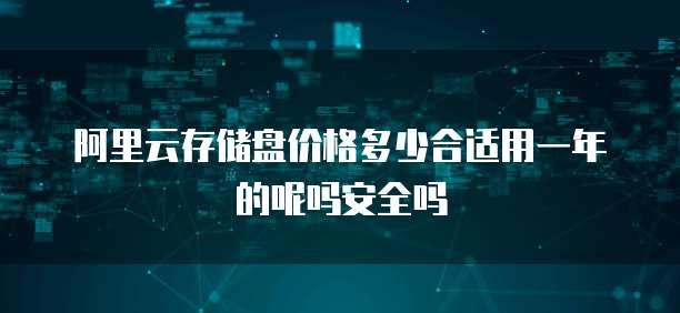 阿里云存储盘价格多少合适用一年的呢吗安全吗