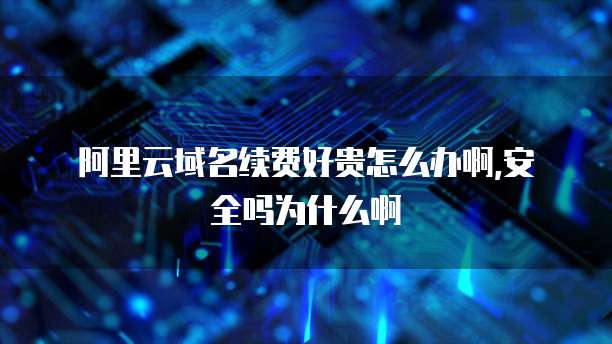 阿里云域名续费好贵怎么办啊,安全吗为什么啊