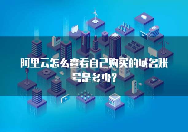 阿里云怎么查看自己购买的域名账号是多少?