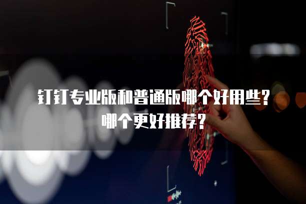 钉钉专业版和普通版哪个好用些?哪个更好推荐?