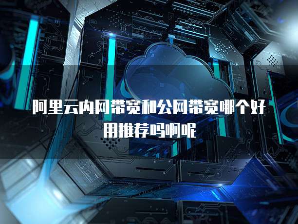 阿里云内网带宽和公网带宽哪个好用推荐吗啊呢
