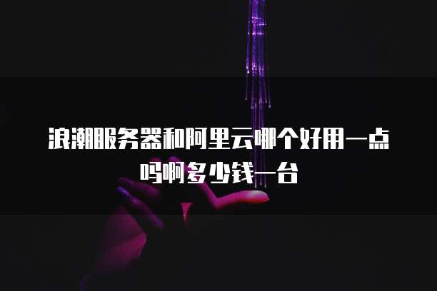 浪潮服务器和阿里云哪个好用一点吗啊多少钱一台