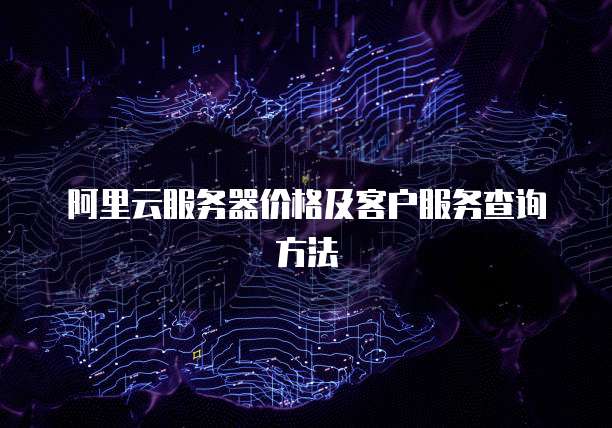 阿里云服务器价格及客户服务查询方法