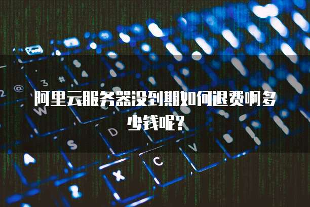 阿里云服务器没到期如何退费啊多少钱呢?