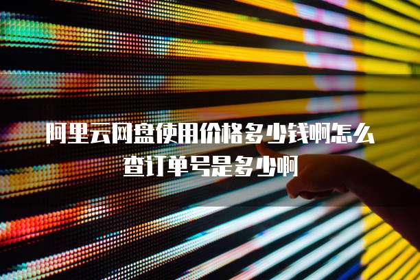 阿里云网盘使用价格多少钱啊怎么查订单号是多少啊