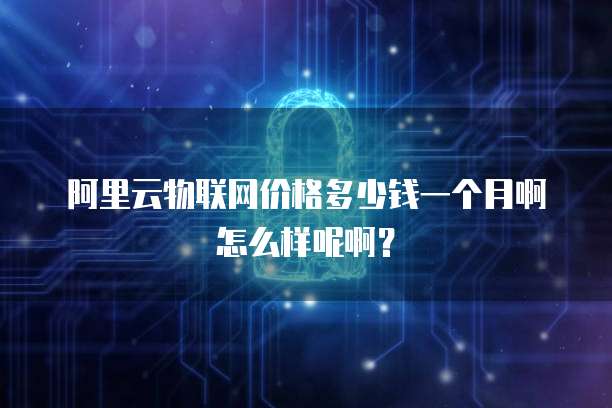 阿里云物联网价格多少钱一个月啊怎么样呢啊?