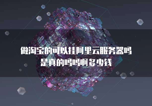 做淘宝的可以挂阿里云服务器吗是真的吗吗啊多少钱