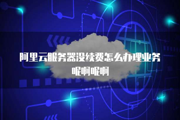 阿里云服务器没续费怎么办理业务呢啊呢啊