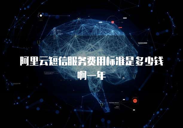 阿里云短信服务费用标准是多少钱啊一年