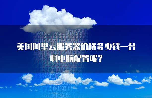 美国阿里云服务器价格多少钱一台啊电脑配置呢?