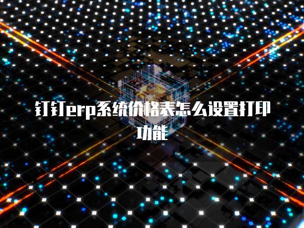 钉钉ERP系统价格表怎么设置打印功能