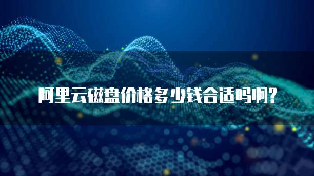 阿里云磁盘价格多少钱合适吗啊?
