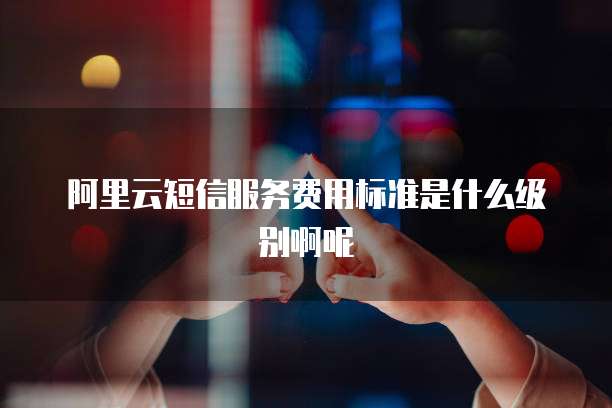 阿里云短信服务费用标准是什么级别啊呢
