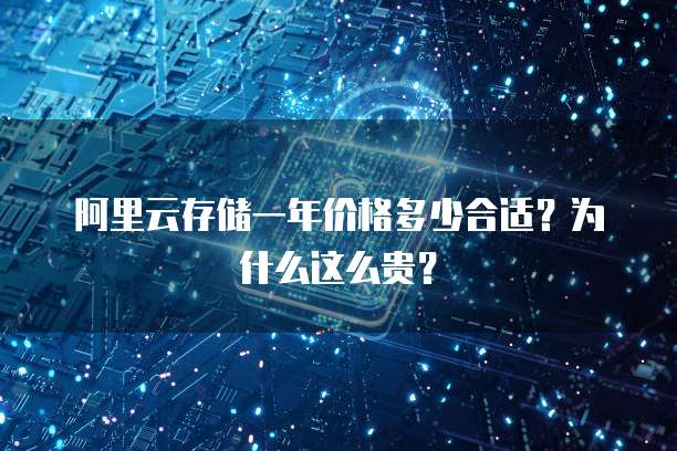 阿里云存储一年价格多少合适?为什么这么贵?