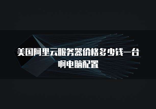 美国阿里云服务器价格多少钱一台啊电脑配置