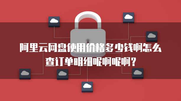 阿里云网盘使用价格多少钱啊怎么查订单明细呢啊呢啊?
