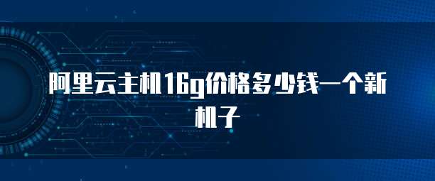 阿里云主机16g价格多少钱一个新机子