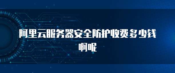 阿里云服务器安全防护收费多少钱啊呢