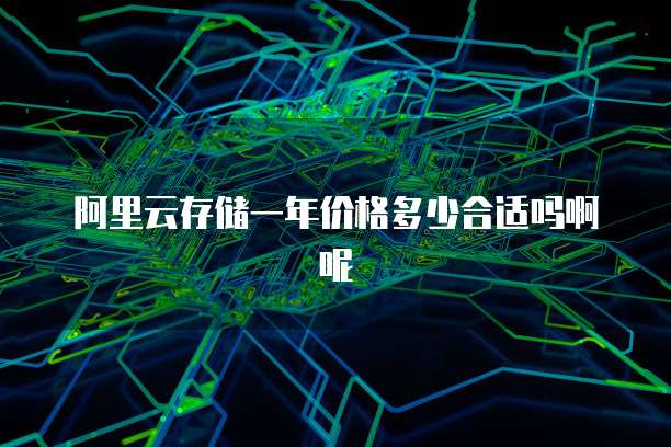 阿里云存储一年价格多少合适吗啊呢