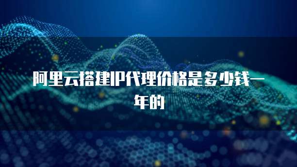 阿里云搭建IP代理价格是多少钱一年的