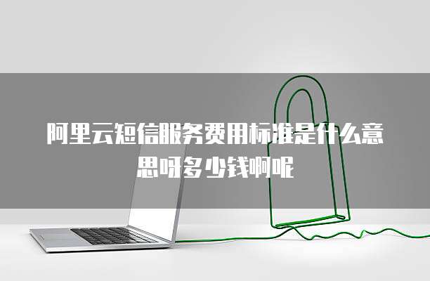 阿里云短信服务费用标准是什么意思呀多少钱啊呢