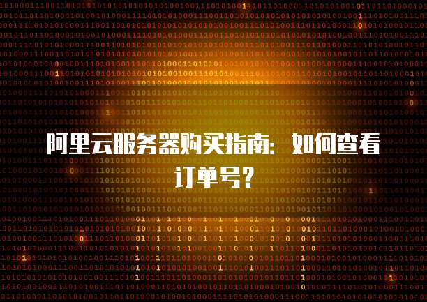阿里云服务器购买指南:如何查看订单号?