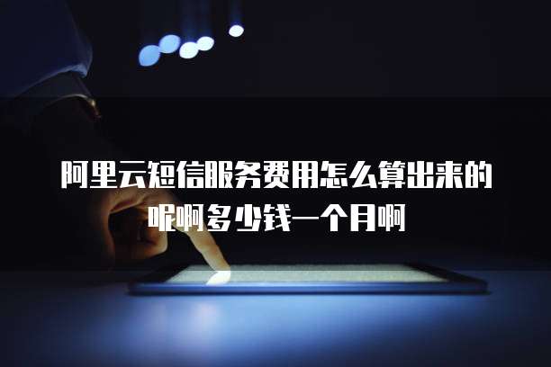 阿里云短信服务费用怎么算出来的呢啊多少钱一个月啊