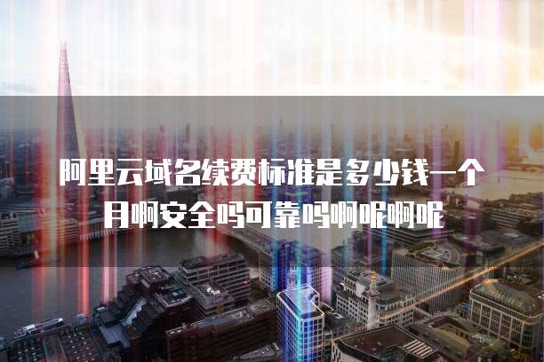 阿里云域名续费标准是多少钱一个月啊安全吗可靠吗啊呢啊呢