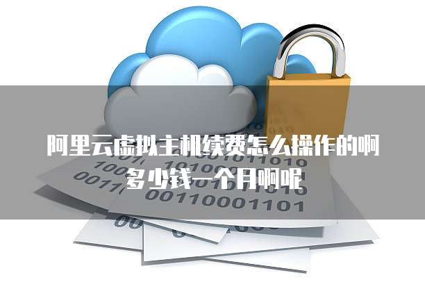 阿里云虚拟主机续费怎么操作的啊多少钱一个月啊呢
