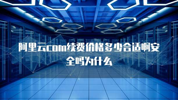 阿里云com续费价格多少合适啊安全吗为什么