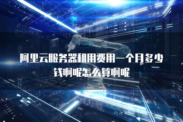 阿里云服务器租用费用一个月多少钱啊呢怎么算啊呢