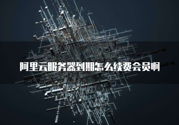 阿里云服务器到期怎么续费会员啊