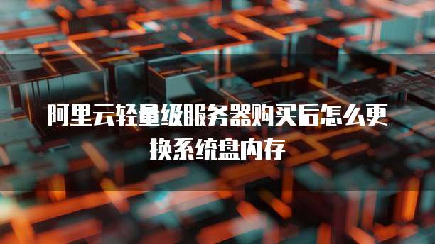 阿里云轻量级服务器购买后怎么更换系统盘内存