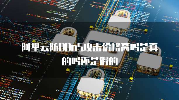 阿里云防DDoS攻击价格高吗是真的吗还是假的