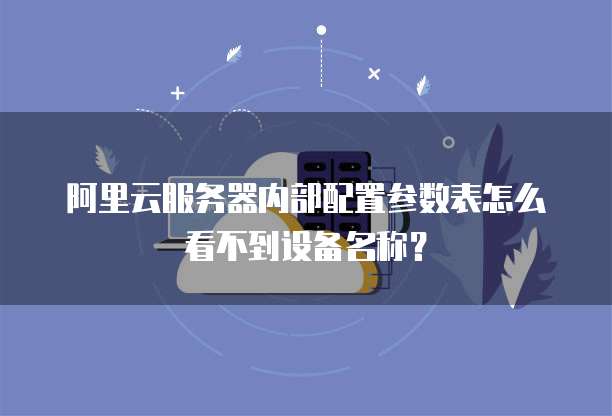 阿里云服务器内部配置参数表怎么看不到设备名称?