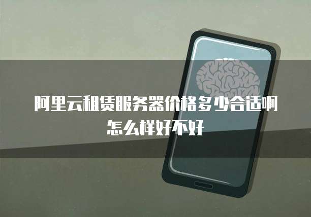 阿里云租赁服务器价格多少合适啊怎么样好不好