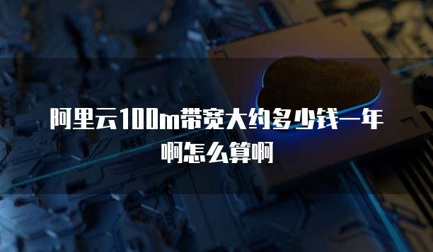 阿里云100m带宽大约多少钱一年啊怎么算啊